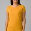 Prana Women's Cozy Up Short Sleeve T-Shirt - Golden Hour 1 Prana Women's Cozy Up Short Sleeve T-Shirt - Golden Hour
