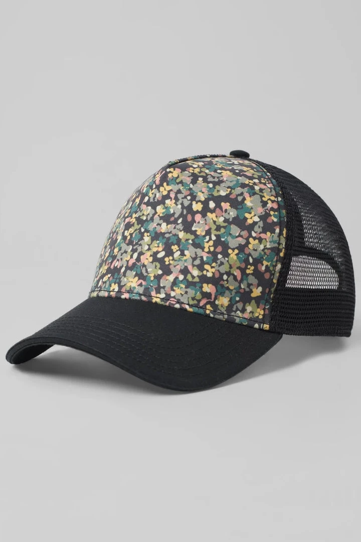 Prana La Viva Trucker Hat - Black Petals 3 Prana La Viva Trucker Hat - Black Petals