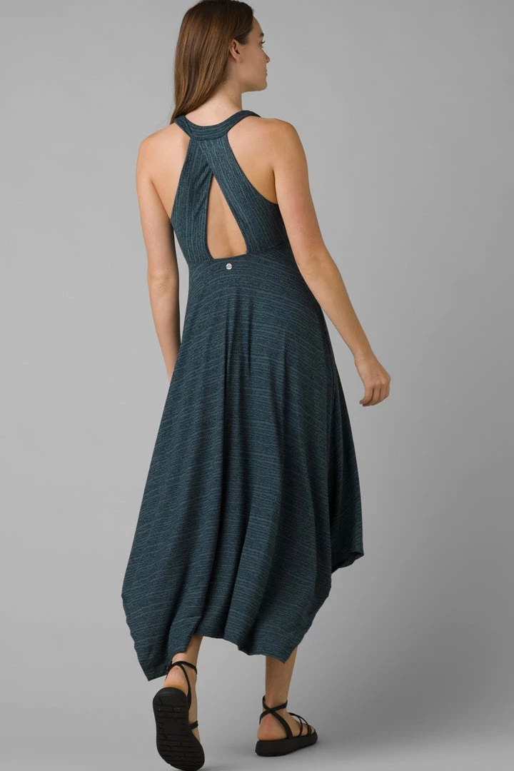 Prana Saxon Dress - Grey Blue Pebbles Women's 4 Prana Saxon Dress - Grey Blue Pebbles Women's