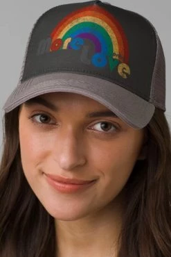 Prana La Viva Trucker Hat - Carbon More Love Women's Hats + Scarves