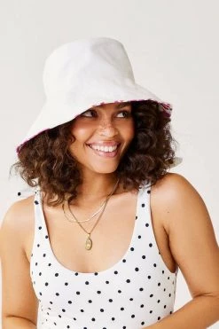 Carve Designs Women's Hats + Scarves Reversible Bucket Hat - Cloud / Orchard