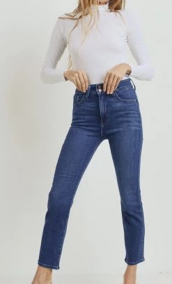 Just Black The Double Button Straight Jeans Women's