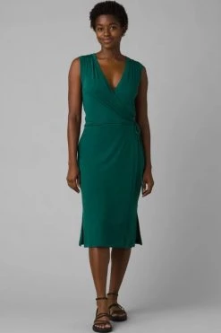 Prana Foundation Wrap Dress - Deep Pine Heather Women's