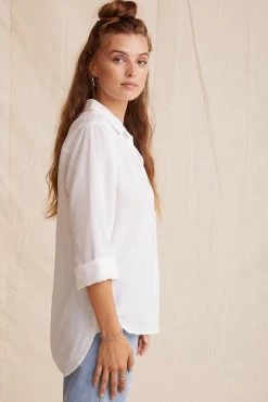 Women's Bella Dahl Shirt Tail Button Down - White