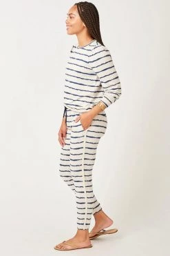 Carve Designs Chelsea Jogger - Navy Tie Dye Stripe