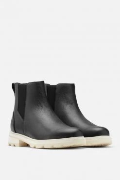 Sorel Lennox Chelsea Waterproof Boot - Black / Chalk Women's Sale - 50% Off At Checkout