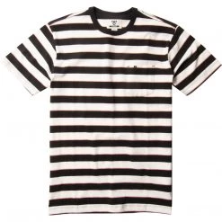 Vissla Tide Stripe Short Sleeve Pocket Tee - Black Men's