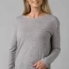 Prana Women's Sale - 50% Off At Checkout Cozy Up Long Sleeve - Heather Grey