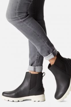 Sorel Lennox Chelsea Waterproof Boot - Black / Chalk Women's Sale - 50% Off At Checkout