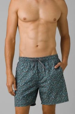 Prana Bowie E-Waist Short - Blue Floral Men's