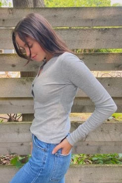 La Made Ava Crop Henley Women's Sale - 50% Off At Checkout