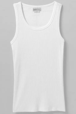 Prana Foundation Rib Tank - White Women's