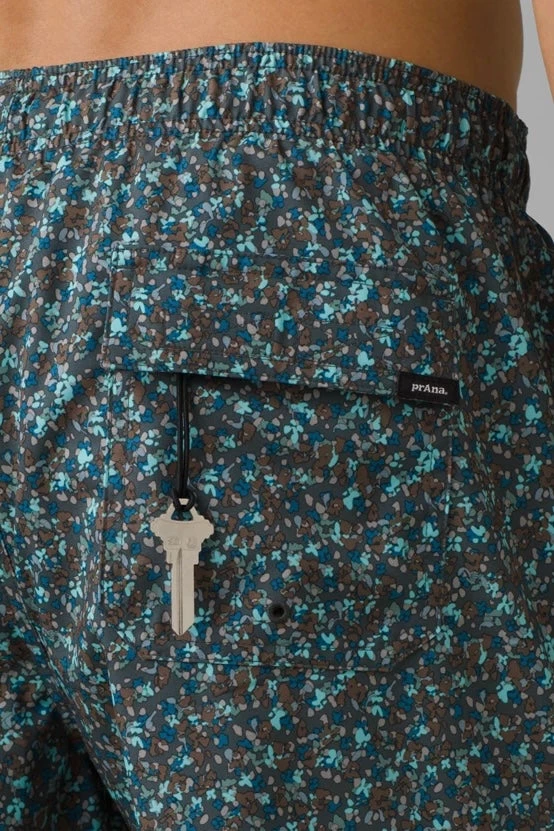 Prana Bowie E-Waist Short - Blue Floral Men's 5 Prana Bowie E-Waist Short - Blue Floral Men's