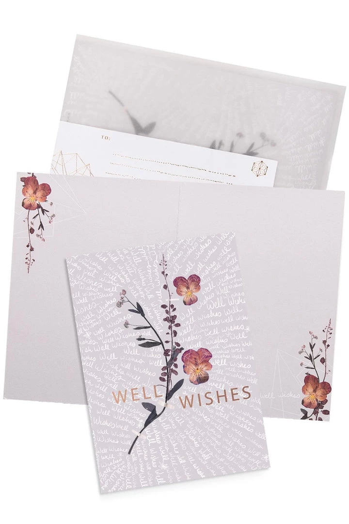 Papaya 5x7 Greeting Card "Well Wishes" 4 Papaya 5x7 Greeting Card "Well Wishes"