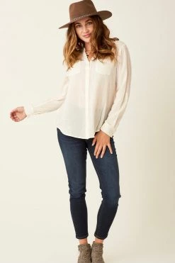 Carve Designs Dylan Gauze Tunic - Cloud Women's Sale - 50% Off At Checkout