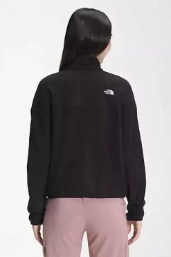 The North Face Women's TKA Glacier Crop Fleece Top - Black