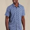 Toad & Co Men's Fletch Short Sleeve Shirt - Enamel Blue Swell