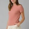 Prana Foundation Rib Tee - Cloud Blush