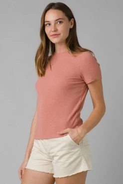 Prana Foundation Rib Tee - Cloud Blush