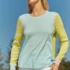Zaket And Plover Stripe Play Sweater - Aqua Combo 1 Zaket And Plover Stripe Play Sweater - Aqua Combo