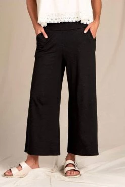 Toad & Co Chaka Wide Leg Pant - Black Women's Bottom