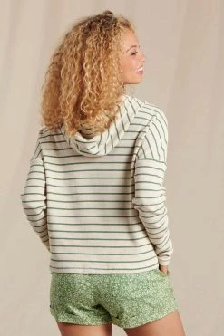 Toad & Co Foothill Long Sleeve Thermal Hoodie - Salt Stripe