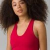 Prana Women's Sale - 50% Off At Checkout Momento Reversible Crop Top - Red Berry