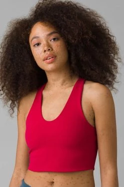 Prana Women's Sale - 50% Off At Checkout Momento Reversible Crop Top - Red Berry
