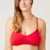 Carve Designs Stinson Swim Top - Hot Red Women's Swim