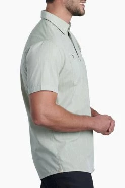 Men's Kuhl Karib Stripe Short Sleeve Shirt - Aloe 7 Men's Kuhl Karib Stripe Short Sleeve Shirt - Aloe