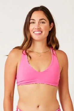 Carve Designs Women's Swim La Jolla Reversible Swim Top - Orchard / Fuchsia