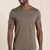 Toad & Co Men's Tempo Short Sleeve Crew Tee - Fir Stripe