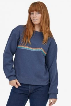 Patagonia W Ridge Rise Stripe Uprisal Crew Sweatshirt