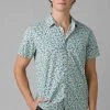 Prana Stimmersee Shirt - Blue Floral Slim Fit Men's