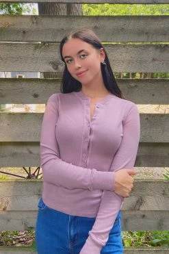 La Made Ava Crop Henley Women's Sale - 50% Off At Checkout