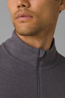 Prana Altitude Tracker 1/4 Zip - Heather Grey