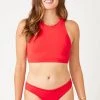Carve Designs Sanitas Reversible Swim Bottom - Orchard / Hot Red