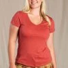Toad & Co Women's Marley Short Sleeve V-Neck Tee - Brick