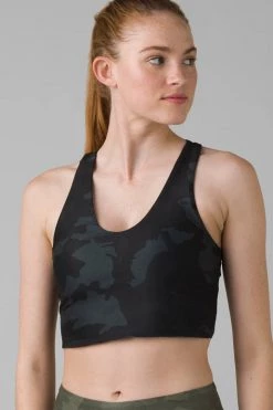 Prana Women's Sale - 50% Off At Checkout Momento Reversible Crop Top - Black Camo