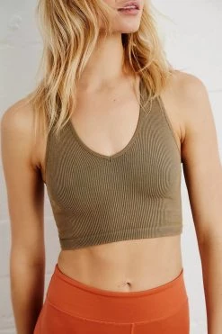 Free People Movement Women's Bras + Bralettes FP Free Throw Crop - Army