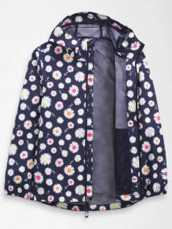 The North Face Youth Zipline Rain Jacket - Navy Daisy Chain Print Little Ones