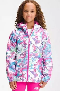The North Face Youth Zipline Rain Jacket - Linaria Pink Print