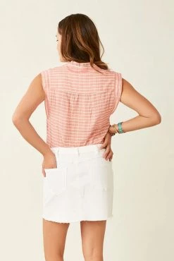 Carve Designs Reagan Top - Dark Azalea Harris Stripe Women's