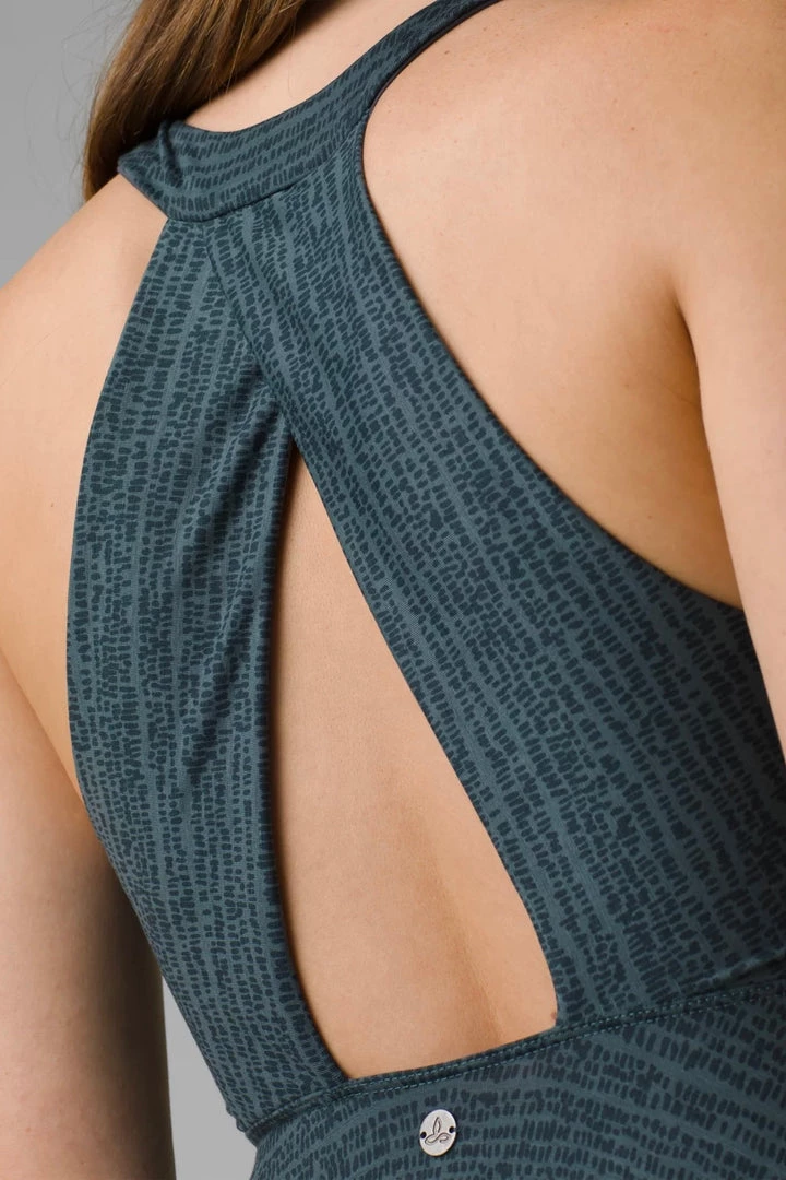 Prana Saxon Dress - Grey Blue Pebbles Women's 6 Prana Saxon Dress - Grey Blue Pebbles Women's