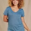 Toad & Co Women's Marley Short Sleeve V-Neck Tee - Hide Tide 2 Toad & Co Women's Marley Short Sleeve V-Neck Tee - Hide Tide