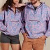 Toad & Co Unisex Boundless Anorak - Faded Lilac Aloha Women's Outerwear