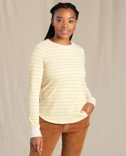 Toad & Co Foothill Long Sleeve Thermal Crew Salt Stripe